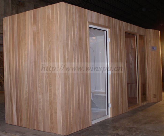 custom-made steam sauna combination